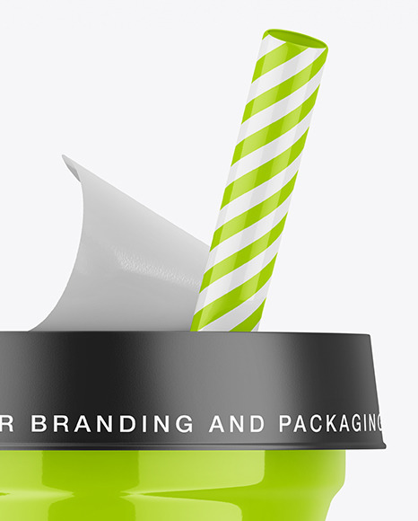 Glossy Yogurt Cup Mockup PSD #2