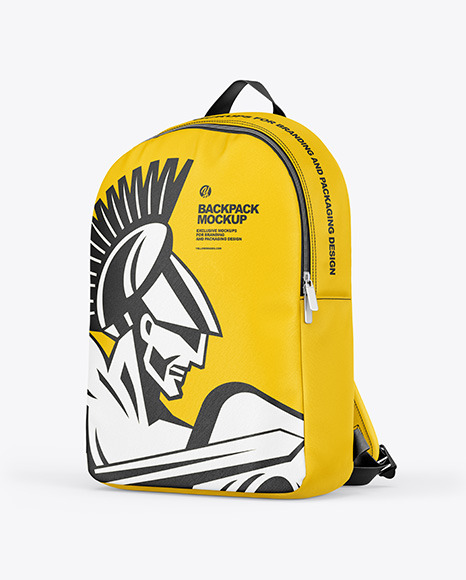 Backpack Mockup In Apparel Mockups On Yellow Images Object Mockups