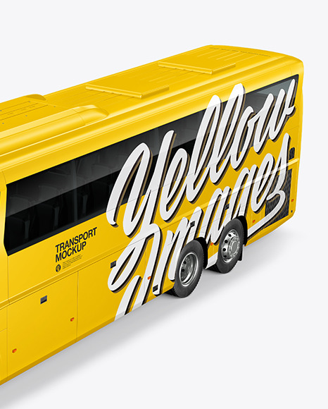 Bus Mockup   Half Side View (High Angle Shot) PSD #2