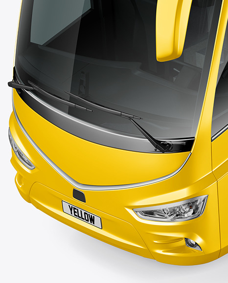 Bus Mockup   Half Side View (High Angle Shot) PSD #6