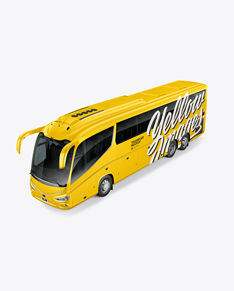 Bus Mockup   Half Side View (High Angle Shot) PSD #7