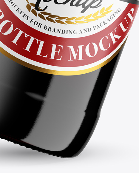 Download Amber Glass Dark Beer Bottle Mockup In Bottle Mockups On Yellow Images Object Mockups