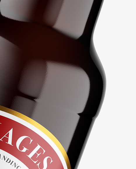 Download Amber Glass Dark Beer Bottle Mockup In Bottle Mockups On Yellow Images Object Mockups