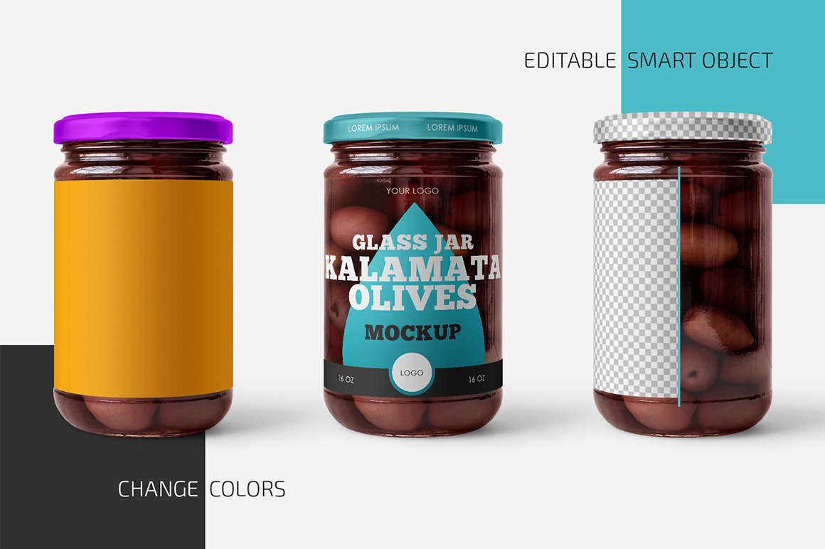 Download Glass Jar With Kalamata Olives Mockup Set In Packaging Mockups On Yellow Images Creative Store