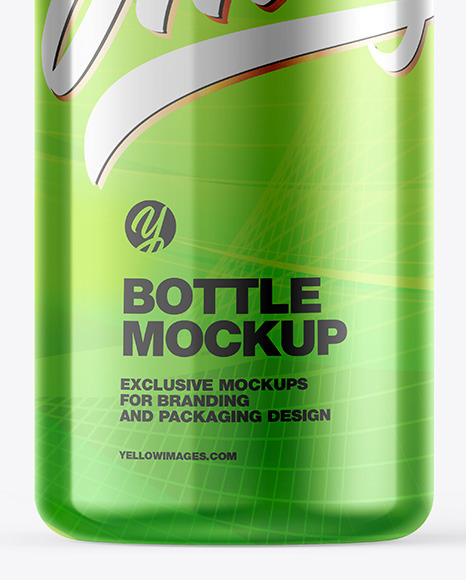 Metallic Bottle Mockup PSD #5
