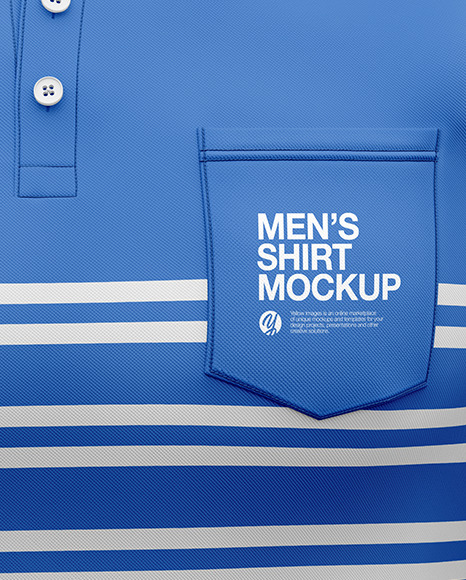 Men s Short Sleeve Henley Shirt Mockup PSD #1