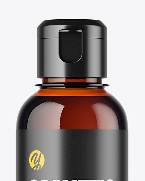 Amber Cosmetic Bottle Mockup PSD #1