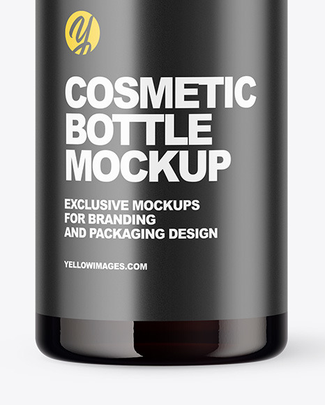 Amber Cosmetic Bottle Mockup PSD #6