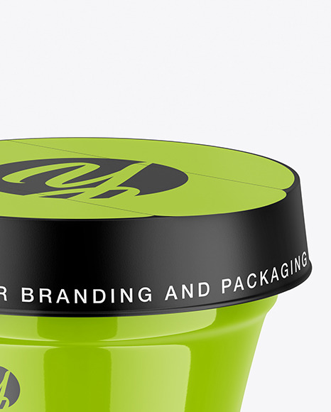 Glossy Yogurt Cup Mockup PSD #3