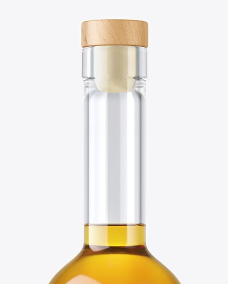 Clear Glass Whiskey Bottle Mockup PSD #7