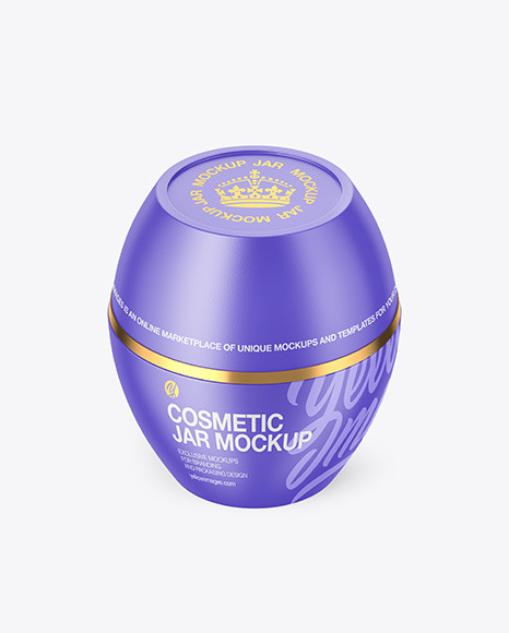 Matte Cosmetic Jar Mockup PSD #2