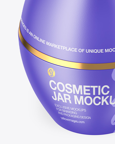 Matte Cosmetic Jar Mockup PSD #4