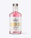 Gin Bottle with Wooden Cap Mockup
