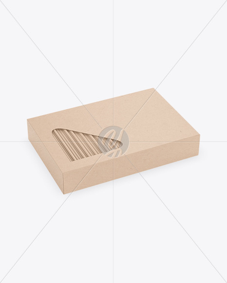 Download Kraft Paper Box Mockup Halfside View In Box Mockups On Yellow Images Object Mockups