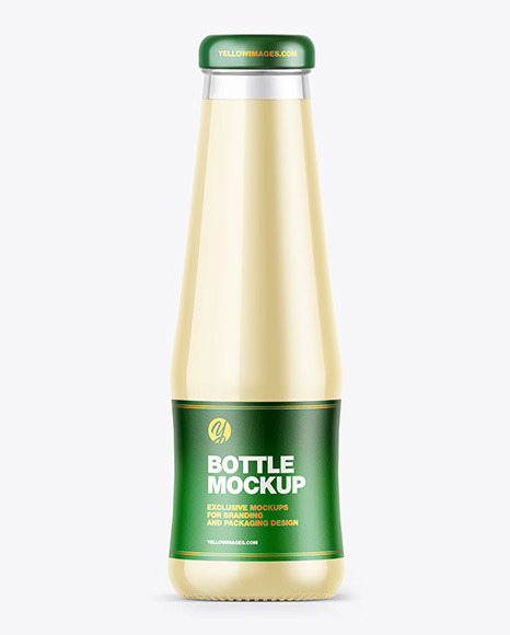 Glass Sauce Bottle Mockup