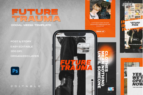 Future Trauma - Instagram Stories &amp; Post Template