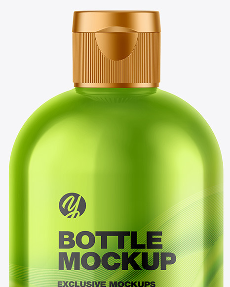 Metallic Bottle Mockup PSD #2