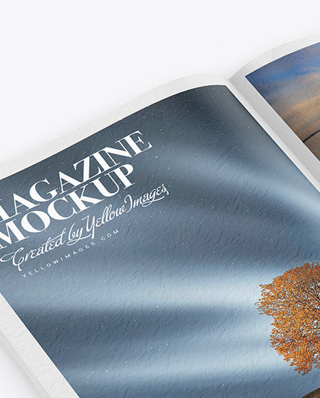 Download Textured Magazine Mockup In Stationery Mockups On Yellow Images Object Mockups