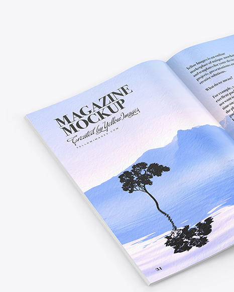 Download Textured Magazine Mockup In Stationery Mockups On Yellow Images Object Mockups