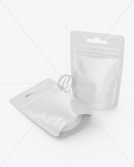 Download Two Matte Pouches Mockup In Bag Sack Mockups On Yellow Images Object Mockups