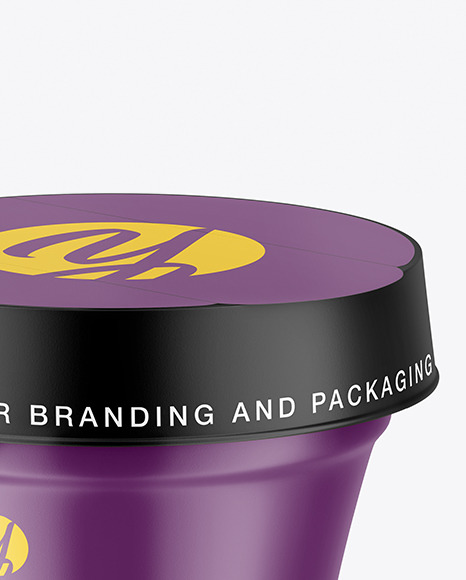 Matte Yogurt Cup Mockup PSD #2