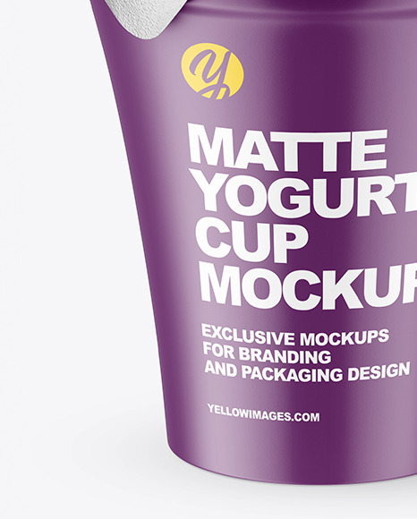 Matte Yogurt Cup Mockup PSD #1