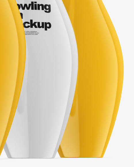 Glossy Bowling Pins Mockup PSD #6