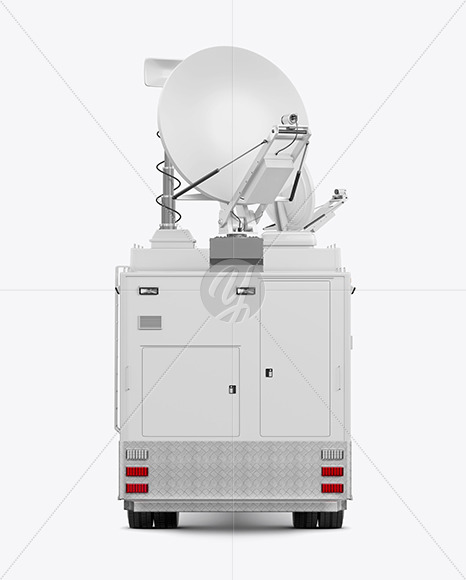 TV Truck Mockup - Back View - Yellowimages Mockups