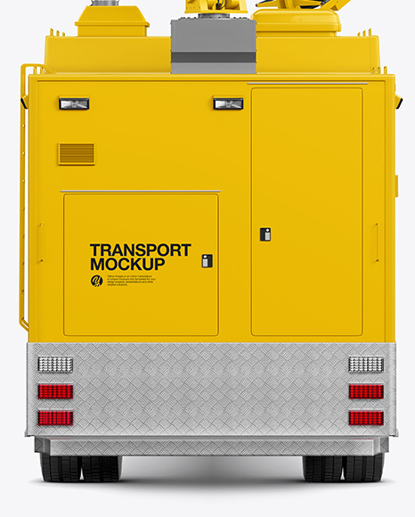 TV Truck Mockup - Back View