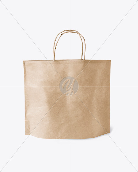 Kraft Paper Bag Mockup In Bag Sack Mockups On Yellow Images Object Mockups