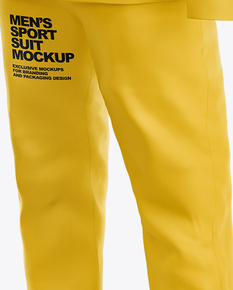 Download Men S Sport Suit Mockup Half Side View In Apparel Mockups On Yellow Images Object Mockups