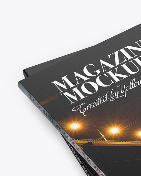 Two Paper A4 Magazines Mockup PSD #7
