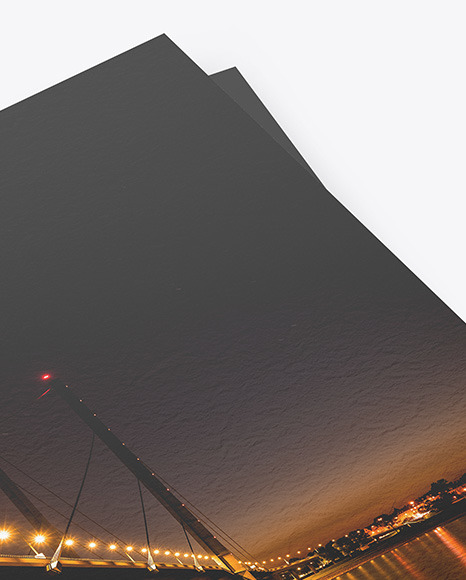 Two Paper A4 Magazines Mockup PSD #5