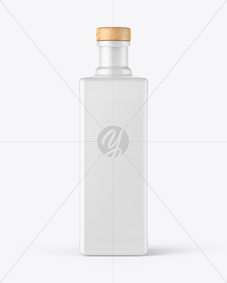 Free Square Ceramic Bottle Mockup