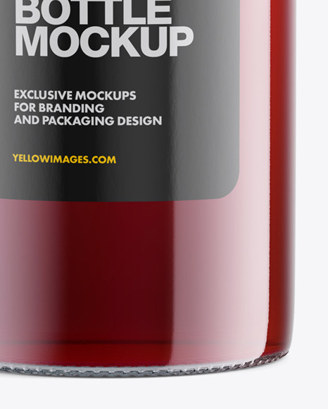 Juice Bottle Mockup   Half Side View PSD #1