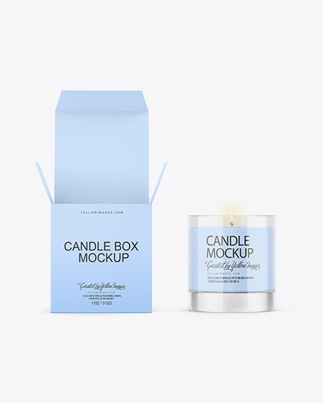 Candle W/ Box Mockup