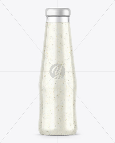 Free Sour Cream Sauce w/ Garlic Bottle Mockup