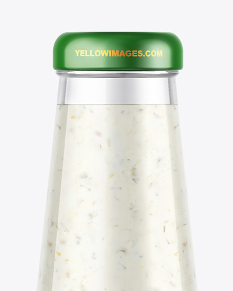 Sour Cream Sauce w  Garlic Bottle Mockup PSD #1