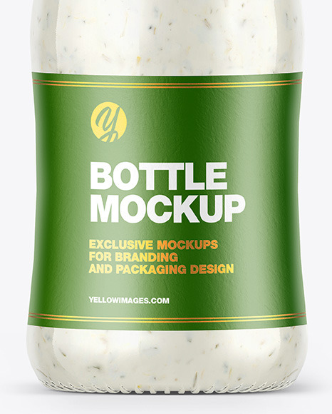 Sour Cream Sauce w  Garlic Bottle Mockup PSD #7