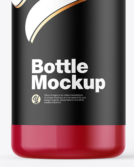 Glossy Plastic Bottle Mockup PSD #6