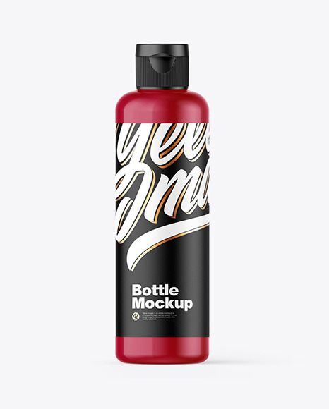 Glossy Plastic Bottle Mockup PSD #2