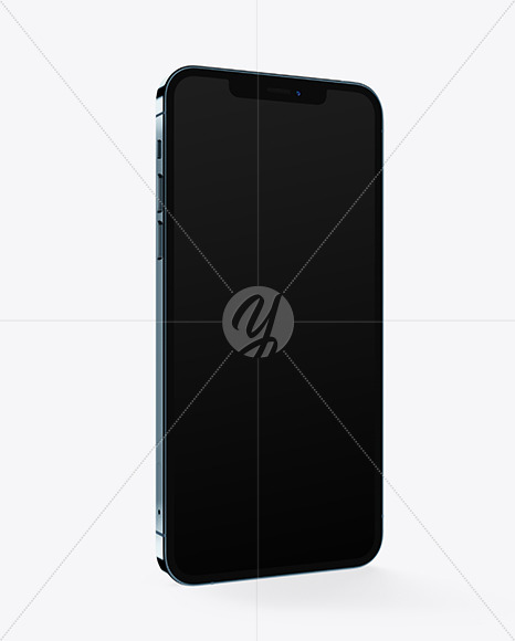 Free Apple iPhone 12 Pro Max Pacific Blue Mockup