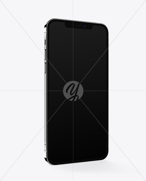 Free Apple iPhone 12 Pro Max Silver Mockup