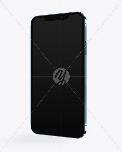 Free Apple iPhone 12 Pro Max Pacific Blue Mockup