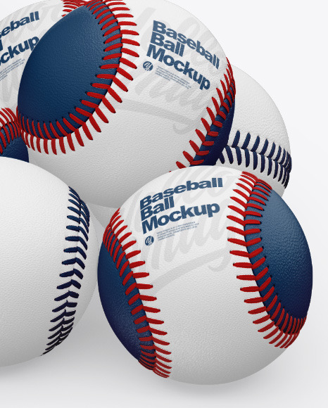 Glossy Baseball Bucket w  Balls Mockup PSD #3