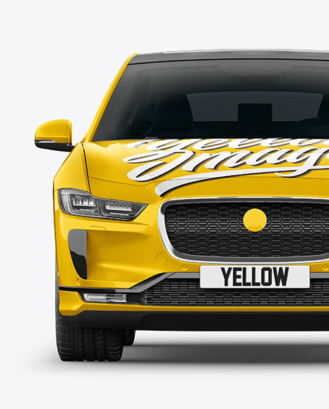 Electric Crossover SUV Mockup   Front View PSD #4