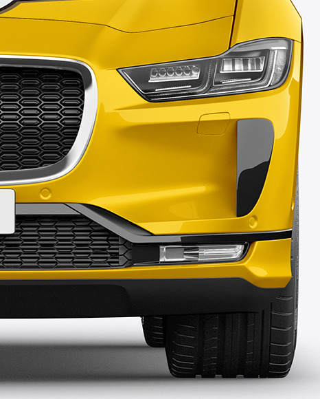 Electric Crossover SUV Mockup   Front View PSD #1