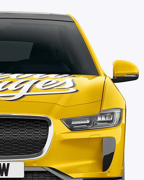 Electric Crossover SUV Mockup   Front View PSD #6