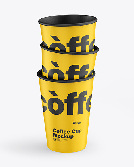 Paper Coffee Cups Mockup PSD #2