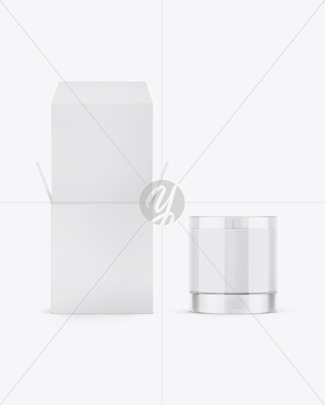 Free Candle W/ Box Mockup